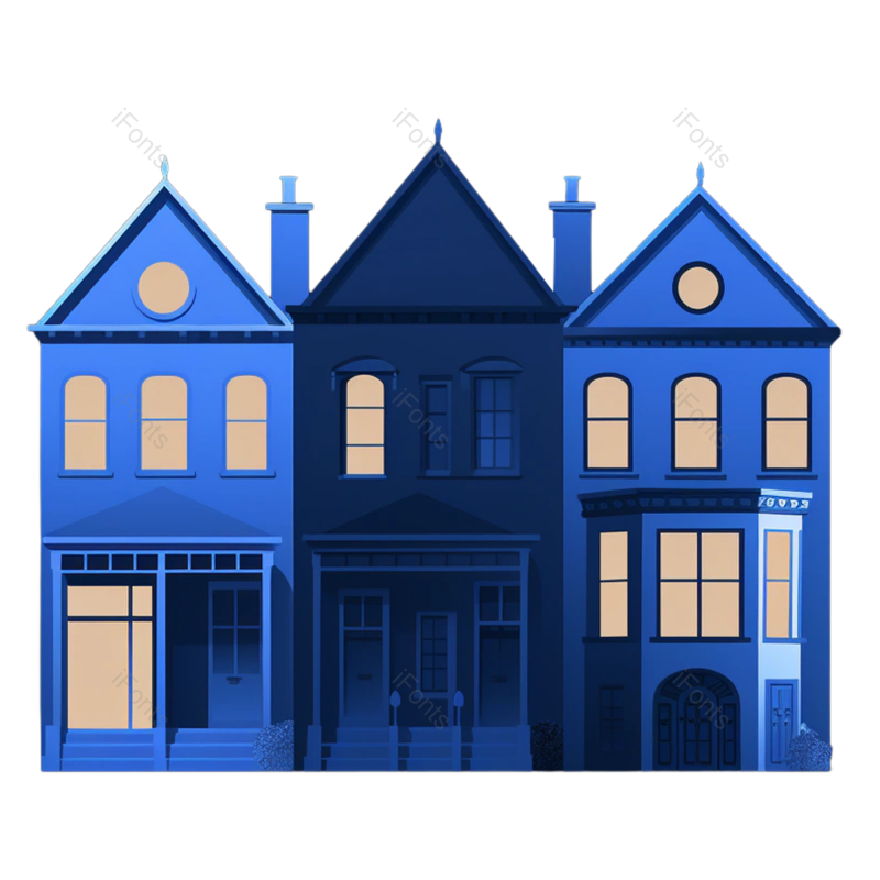 插图图片,房子元素,建筑PNG,免抠素材